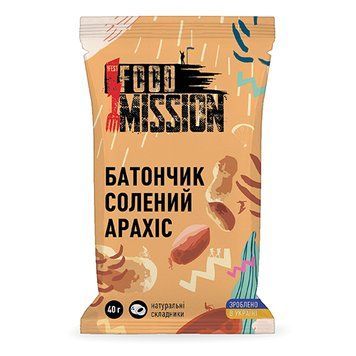 Батончик солений арахіс | !FEST FOOD MISSION 4820260630641 фото