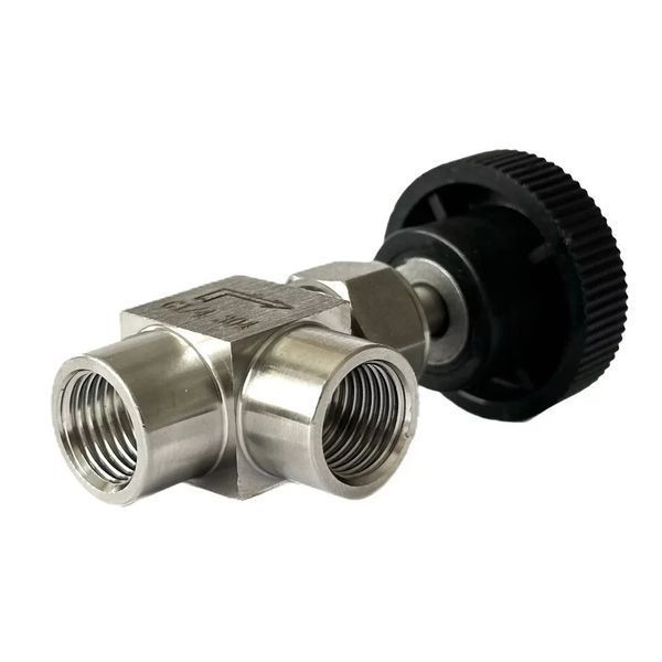 Кран голчастий нержавіючий кутовий 1/4'' мама, марка 304 ІК1/4К-М фото