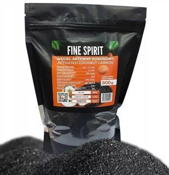 Вугілля активоване кокосове Fine Spirit, 800г ВА - ф фото